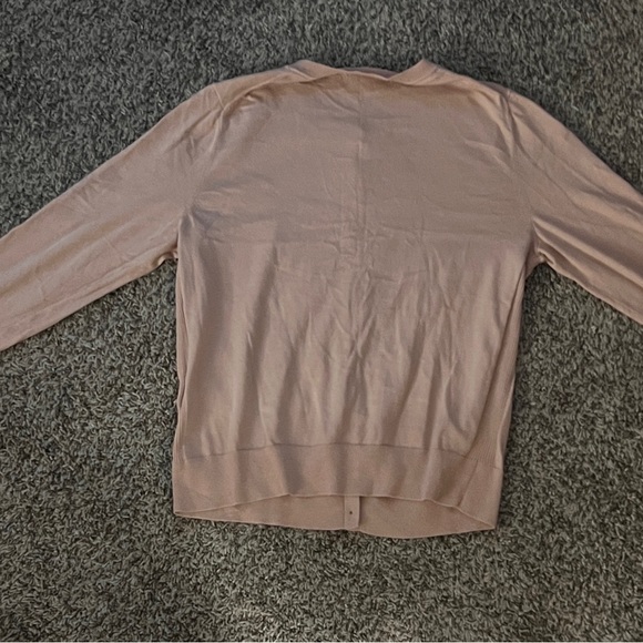 Banana Republic Medium Dusty Rose/Blush/Champange Button front cardigan EUC - Picture 3 of 6